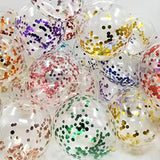 36 Inch Rose Gold Confetti Balloons,6 Pcs Jumbo Latex Rose Confetti Balloons For Bachelor Party/Wedding/Baby Shower/Birthday/New Years Eve Party Decoration Supplies
