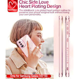 Luxury Pink Heart Plating Phone Case for Samsung Galaxy A37-5G
