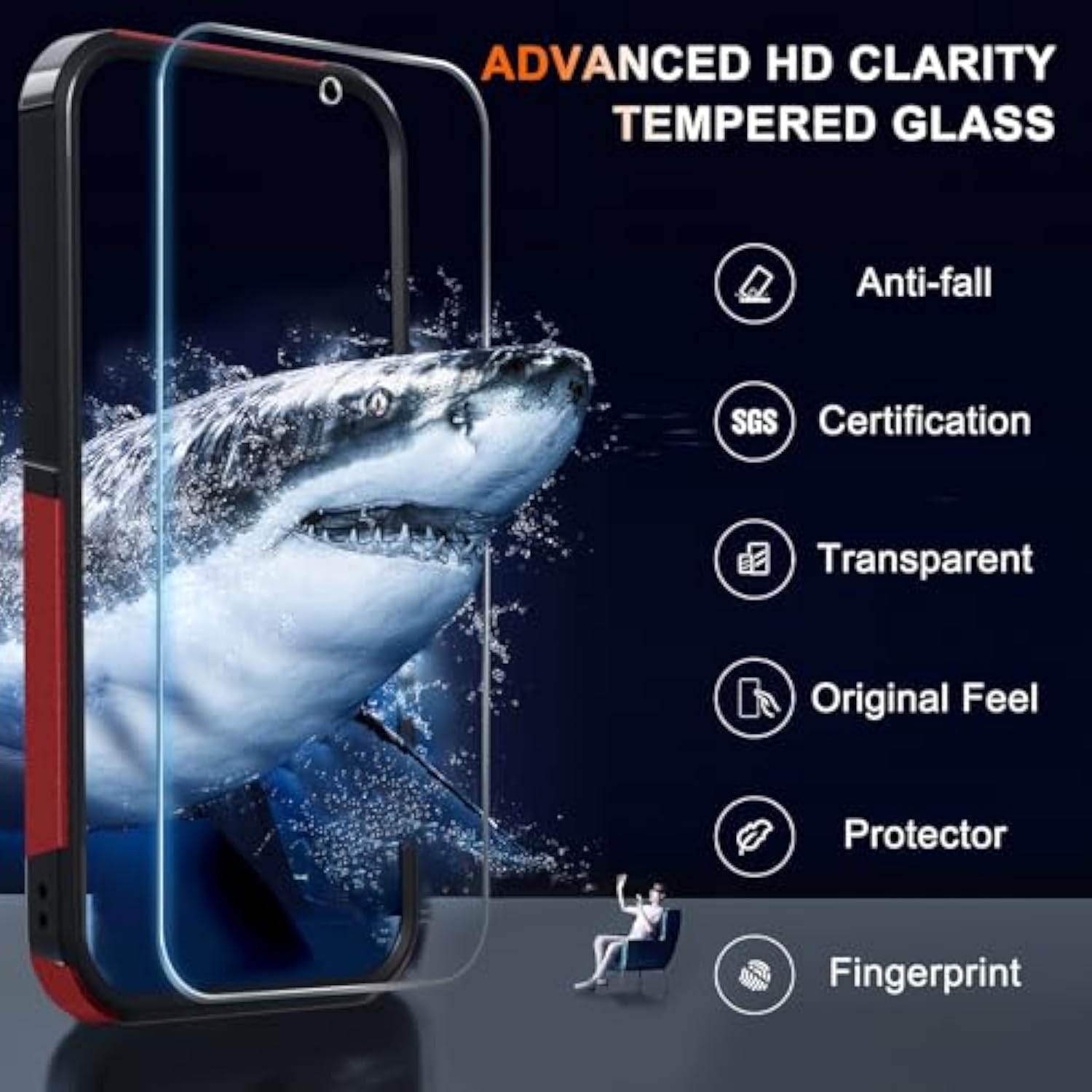 Case For Google Pixel 9/9 Pro, Full Body Heavy Duty Rugged Shockproof Protective Phone Cover With Lanyard Strap, Tempered Glass Screen Protector And Camera Lens Cover, Red