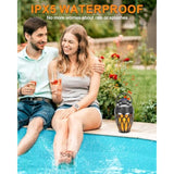 Outdoor Bluetooth Speakers, Bluetooth 5.0 Led Flame Speaker, Ipx5 Waterproof Flame Torch Atmosphere Speaker, Patio Speakers Gifts For Men Women, Decorations For Party Garden Home