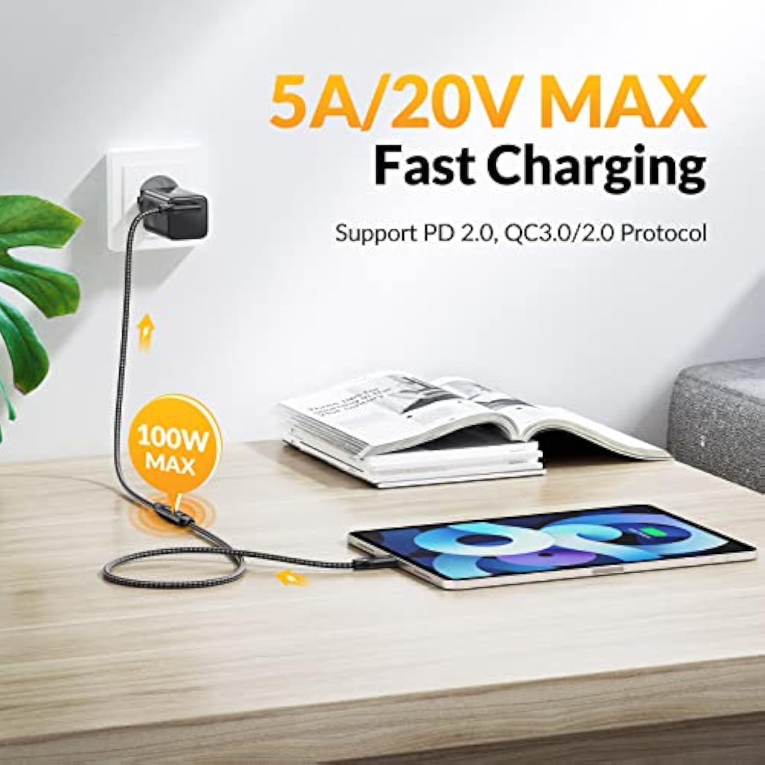 Idsonix Usb C Extension Cable - Right Angle 1.6Ft Usb C Extender Cable Support
