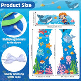 Ocean Animal Porch Sign Banners Under The Sea Door Decoration Summer Birthday Party Decorations Ocean Themed Photo Booth Props Hanging Backdrop For Baby Shower Birthday Party Supplies 94.5 X 91 Inch