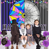 Wednesday Birthday Party Supplies, Cartoon Wednesday Family Party Favors, Cartoon Party Decorations Include Backdrop, Balloons