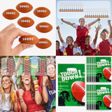 294 Pieces Football Party Favors Football Themed Birthday Gift Goodie Bags Party Faovrs 24 Set Mini Foam Stress Balls,Slap Bracelet, Keychain, Charm Bracelets