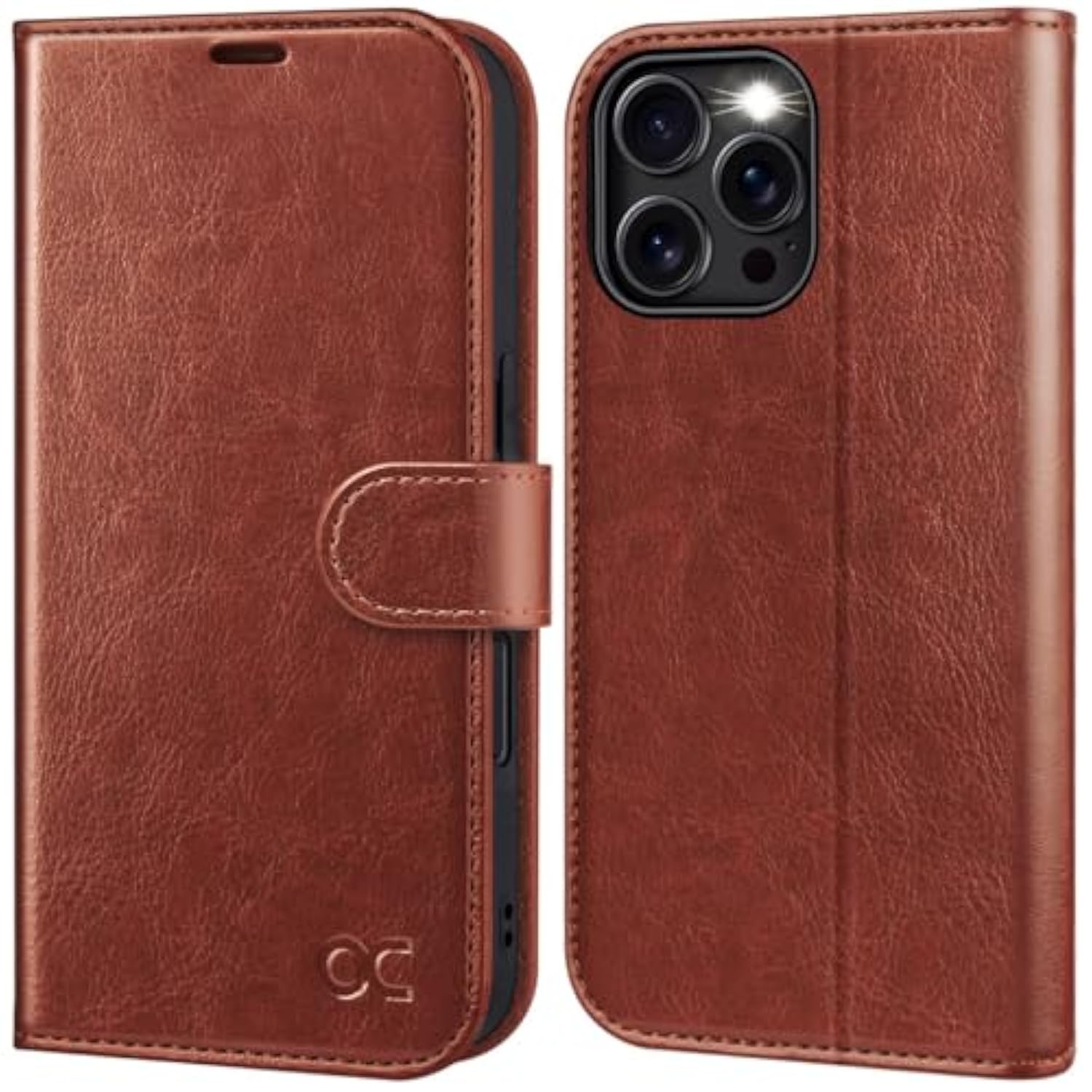 Compatible With Iphone 16 Pro Max Wallet Case, Pu Leather Flip Folio Case With Card Holders Rfid Blocking Kickstand [Shockproof Tpu Inner Shell] Phone Cover 6.9 Inch 2024, Dark Brown