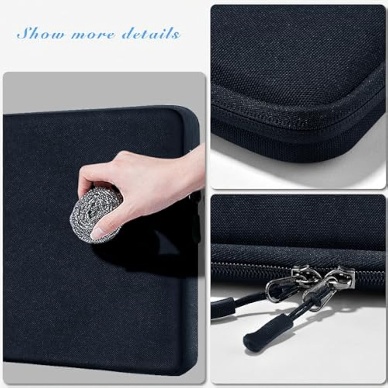 Laptop Case 15.6 Inch Sleeve, Shockproof Protective Water Repellent With Accessory Pocket,Compatible With Mac Pro 16 Inch 2025-2019, Sleeve Bag For Most 15 15.6 16 Notebooks,Black