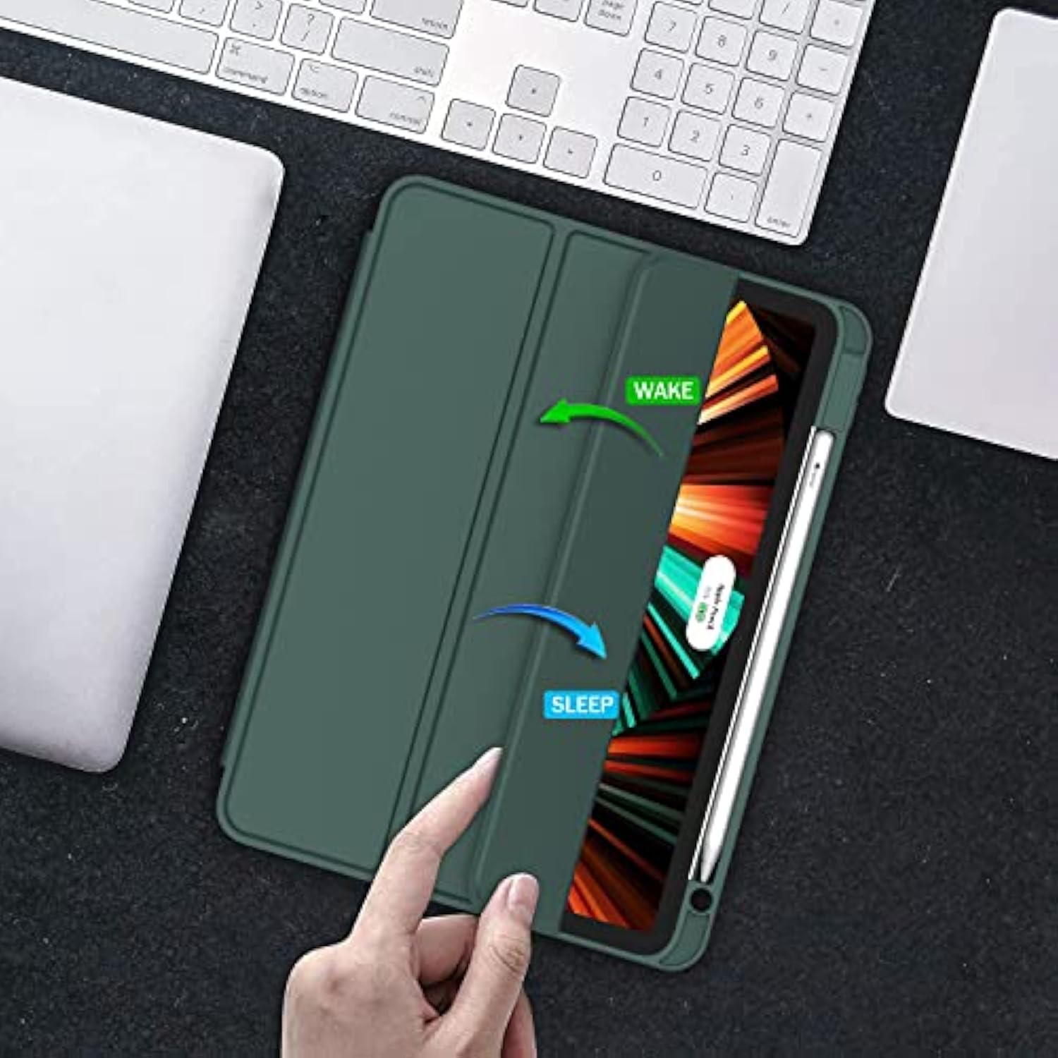 New Ipad Pro 12.9 Inch Case 2022/2021/2020(6Th/5Th/4Th Gen) With Pencil Holder