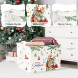 Christmas Pet Baby Laundry Hamper Snowflake Kid Storage Basket Boy Girl Gift Toy Box Collapsible Clothes Organizer Nursery Bin For Bedroom,Cat,40 * 30 * 30 Cm