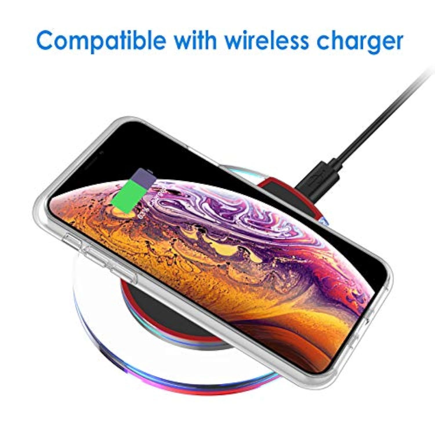 JETech Case for iPhone Xs and iPhone X 5.8-Inch, Non-Yellowing Shockproof Phone Bumper Cover, Anti-Scratch Clear Back (Clear)