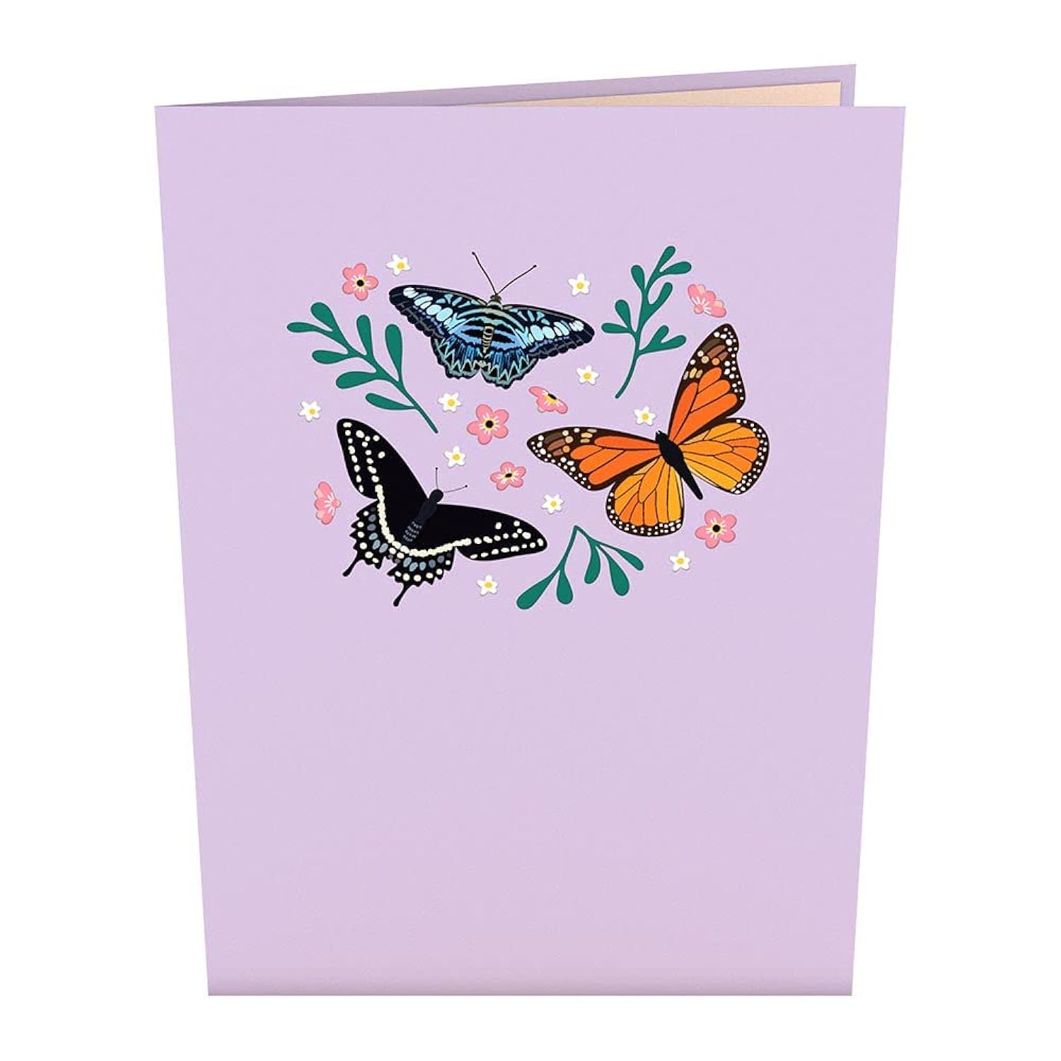 Mother'S Day Card - Garden Butterflies, Laser Cut And Handcrafted, 5 X 7 Inches, Blank Envelope Included