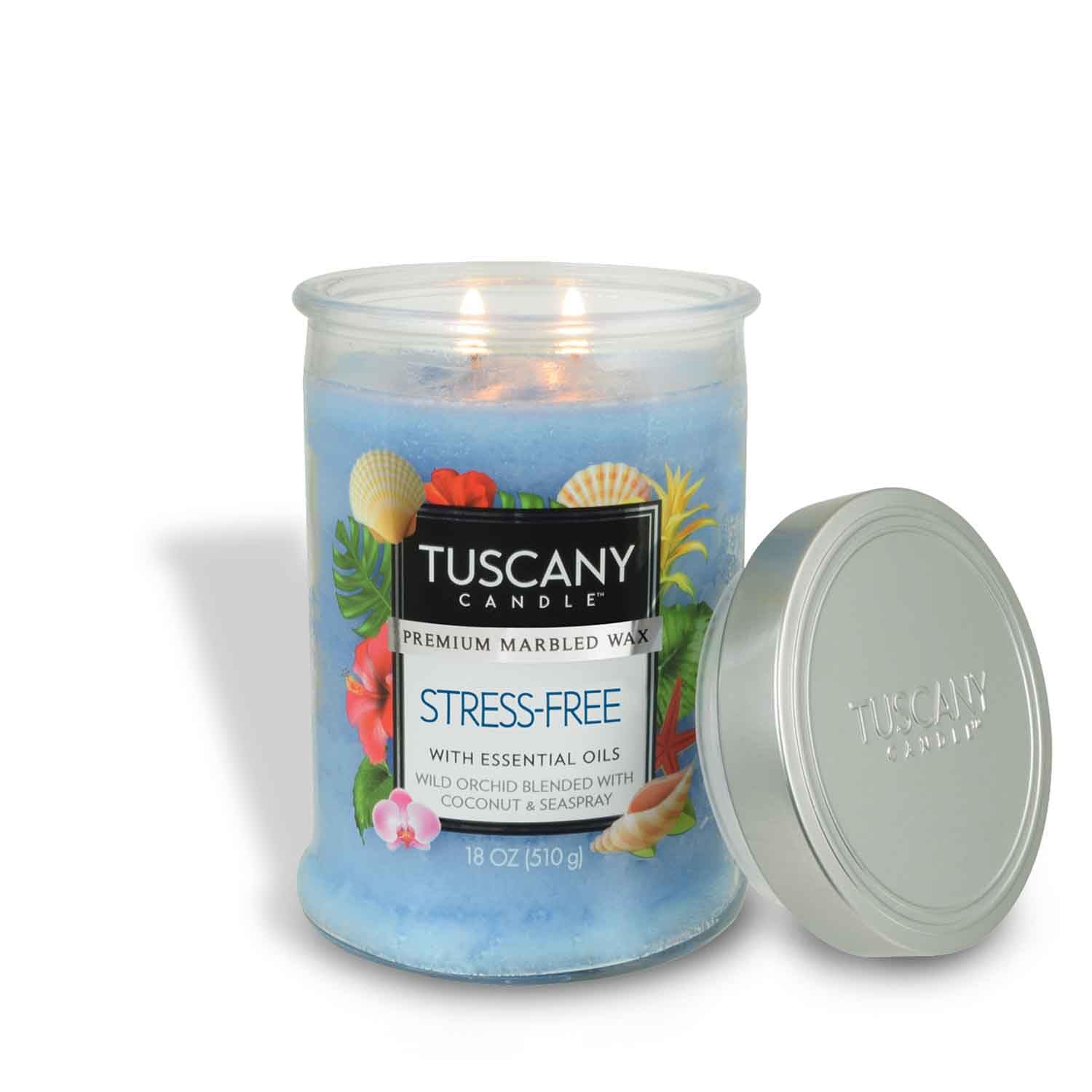 Tuscany Candle Stress-Free Long-Lasting Scented Jar Candle, 18 oz
