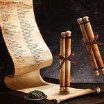 3 Pack Blank Paper Scrolls 7.5 X 31 Inches Scroll Paper Wrapped On Wood Rod For Writing, Drawing, Calligraphy, Wedding Vows, Invitation, Renaissance Festivals