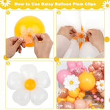 168-Pcs Daisy Balloon Arch Kit Pastel Floral Boho Party Decoration