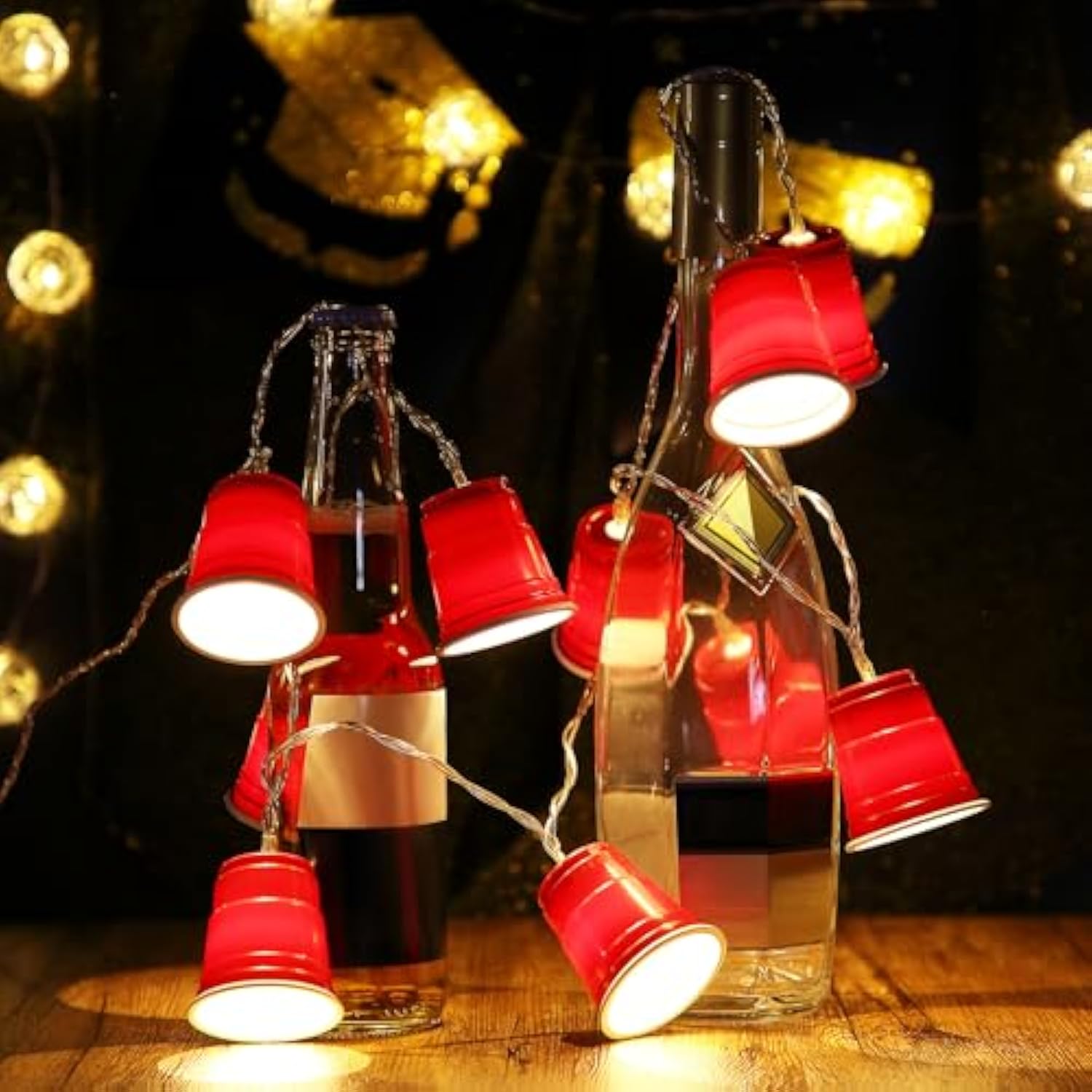 6.56 Ft Cups String Lights Mini Flip Cup LED Lights for Party & Graduation Decor