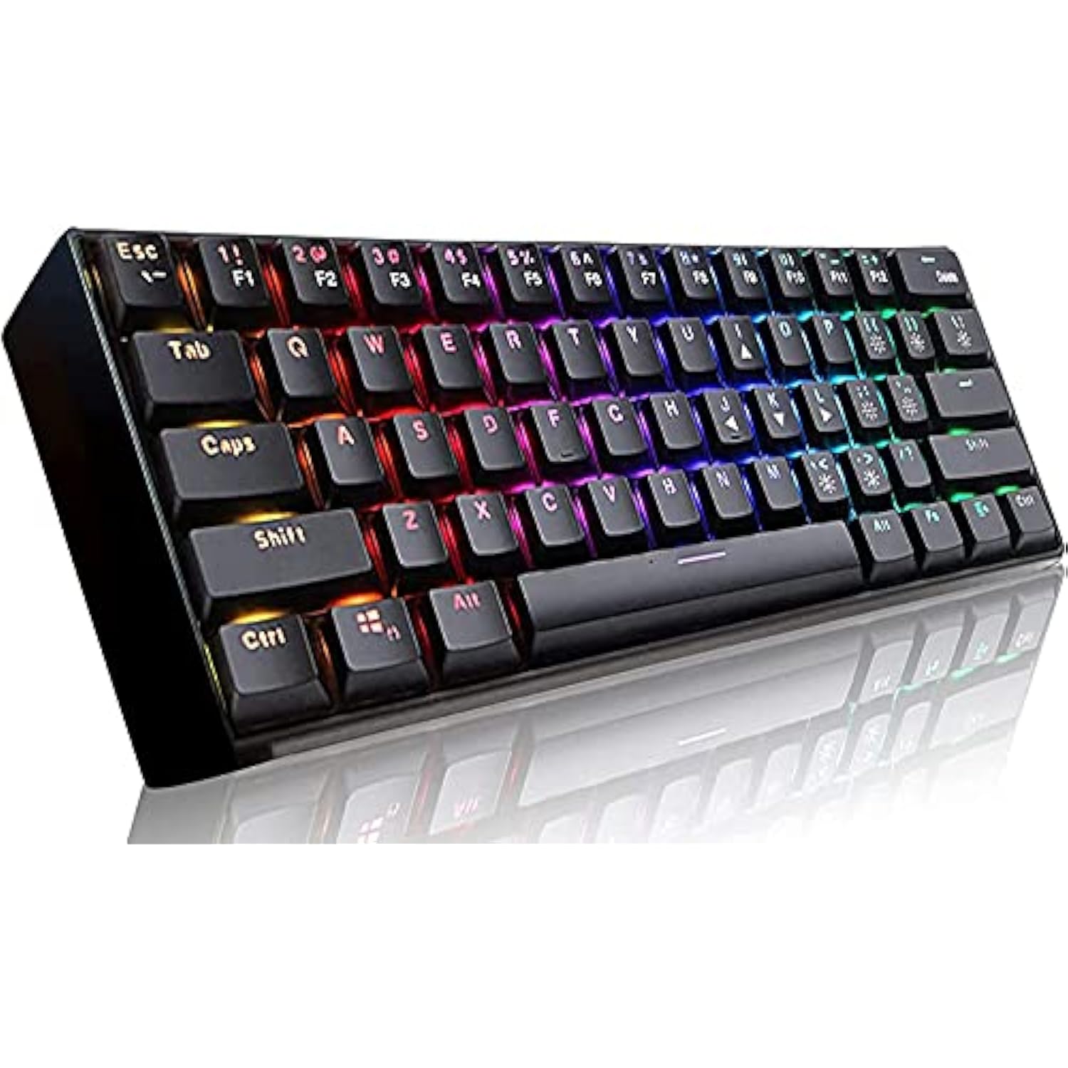 Wireless/Wired Mechanical Keyboard, Compact Full Keys Programmable Gaming/Offi