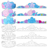 24 Pcs Diy Mermaid Crown Color Your Own Mermaid Activities For Ocean Themed Sunday School Classroom Kids Crafts Activities