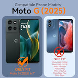 Case For Moto G 2025, Magnetic Phone Case [With Camera Stand Guard] Antifingerprint Translucent Matte Shockproof Protective Case For Motorola Moto G 5G 2025 (Black)