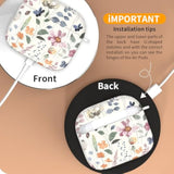 AirPods 4th Generation Case Cover with Golden Round Buckle - Shockproof and Protective Case for Women and Girls with Cute Watercolor Flowers Design