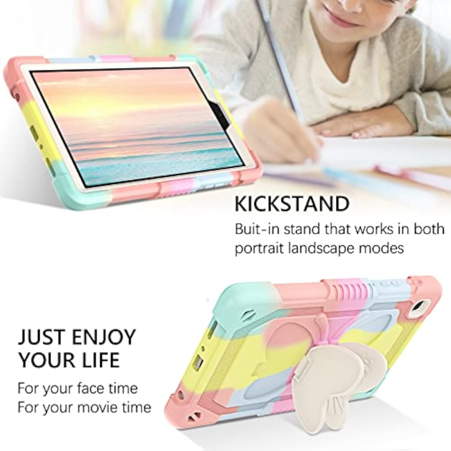Compatible With Samsung Galaxy Tab A7 Lite Case 8.7" 2021 Sm-T225 T220 Kicksta