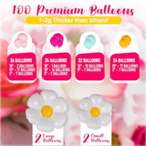 All-In-1 Daisy Balloons Garland Kit & Arch With Bonus Daisies – Small And Large Pastel Pink Green Yellow Two Groovy Balloons – Daisy Party Decorations For Birthday Or Baby Shower – Hippie Retro Floral
