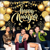Xtralarge Happy New Year Banner 72x44 Inch 2026 Party Backdrop