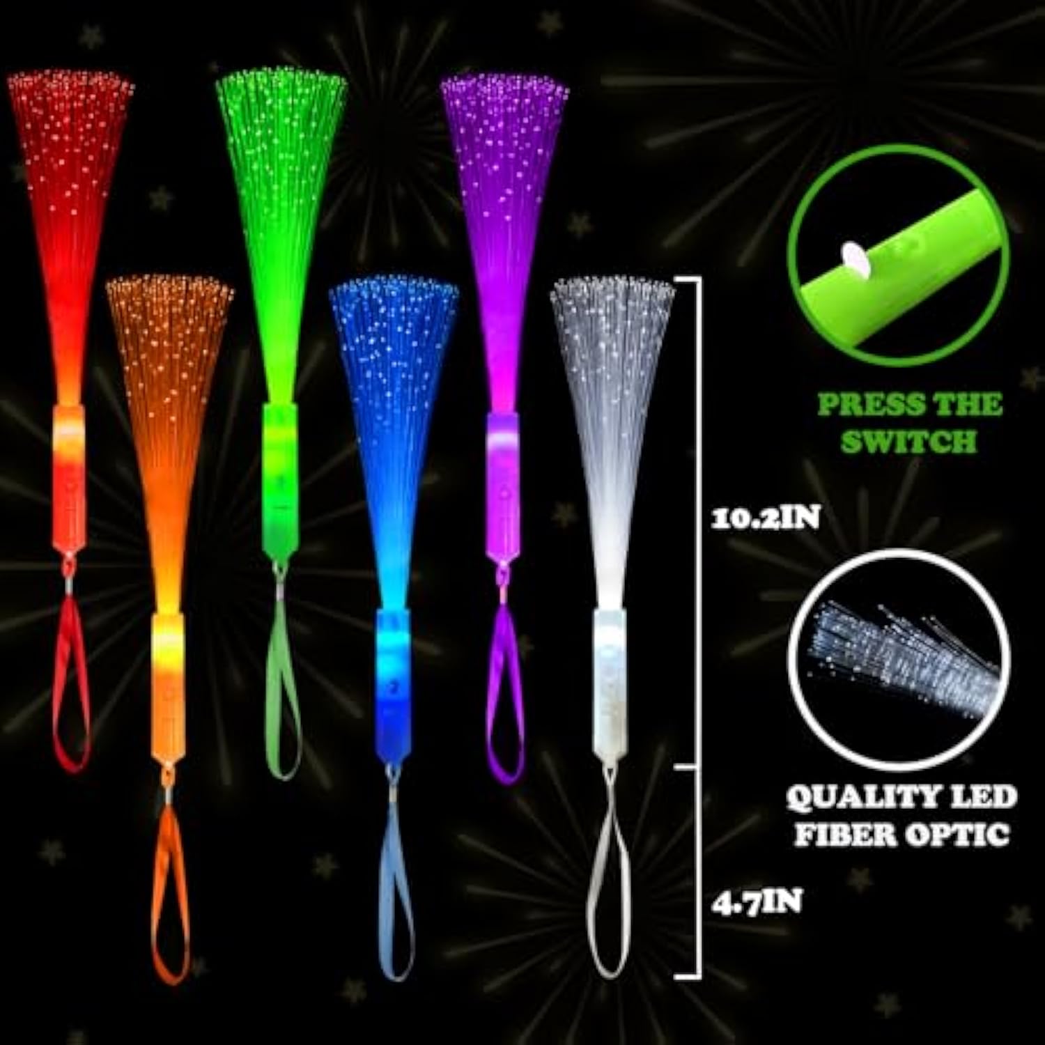 12-Pack Glow in the Dark LED Party Favors for Kids New Year's Eve Decorations