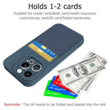Designed For Iphone 15 Pro Case With Card Holder For Women Men Soft Liquid Silicone Cover [Microfiber Lining] Full Camera Protection Shockproof Slim For Iphone 15 Pro Case Wallet Blue