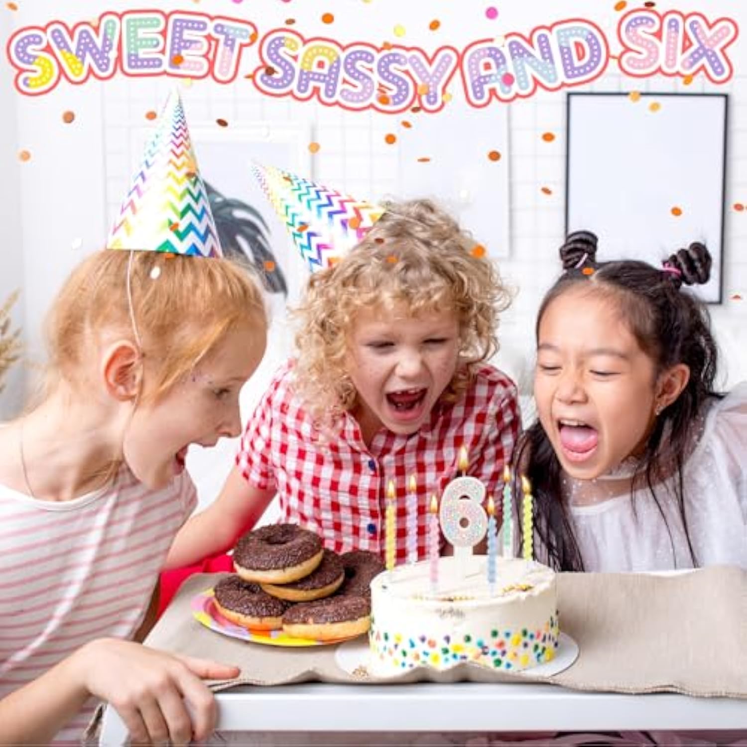 Number 6 Birthday Candle With 12 Pcs Spiral Candles For Girls Macaron Pastel Rainbow Unicorn Pink Cake Topper For Sweet Theme Party Decoration