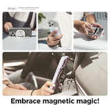 elago Magnetic Silicone Case Compatible with iPhone 15 Pro Case 6.1 Inch Compatible with All MagSafe Accessories - Built-in Magnets, Soft Grip Silicone, Shockproof [Stone]