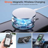 iPhone 14 15 Magnetic Magsafe Case Slim Matte Shockproof Black