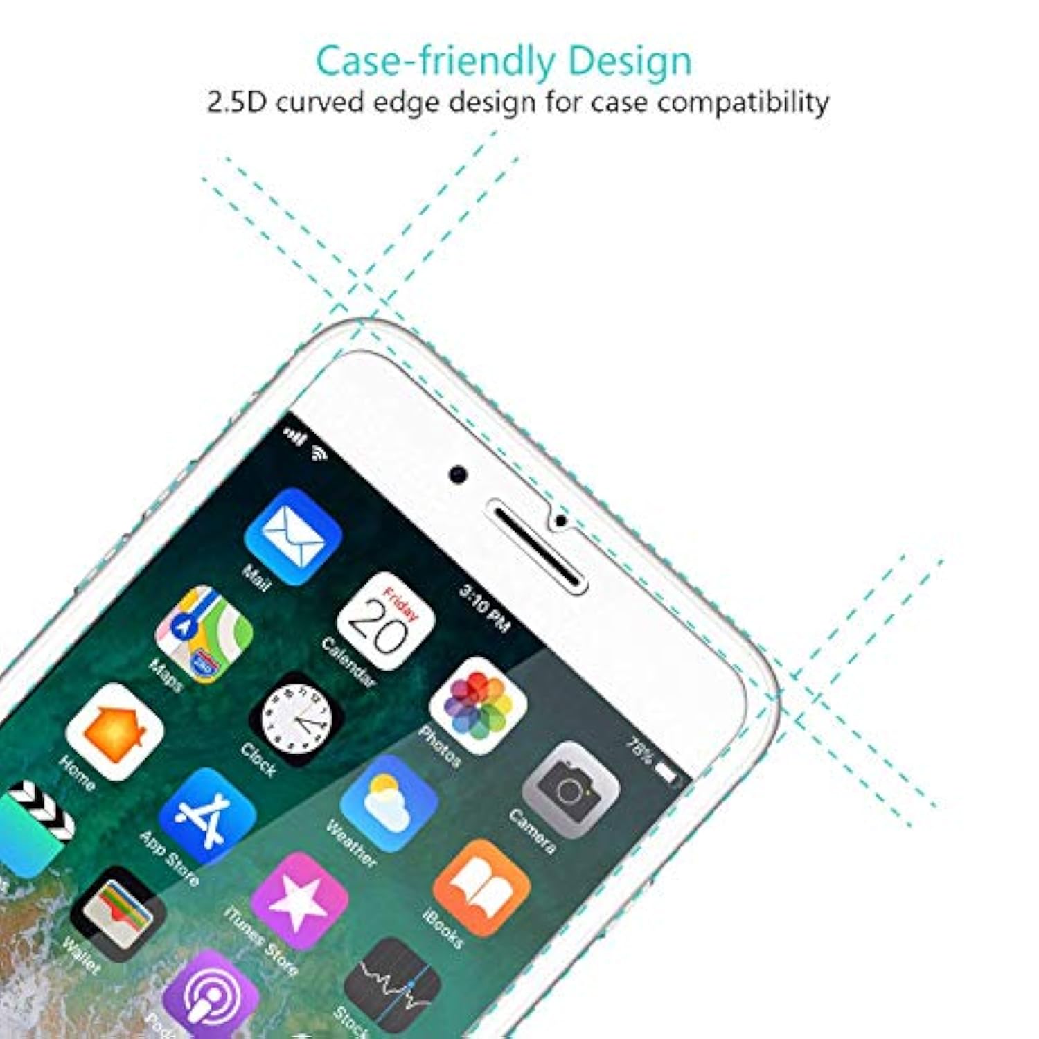 Tempered Glass Screen Protector Compatible With Apple Iphone Se 2Nd Generation 2020 Model – Bubble Free, Case Friendly, Hd Clear (For Se 2Nd Gen Only)