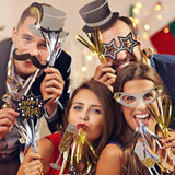 72pc New Year’s Eve 2026 Noise Makers 36 Gold 36 Silver Glitter Party Blowers