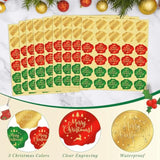 360 Pcs Christmas Stickers For Envelope Sealing Gold Foil Embossed Merry Christmas Labels Stickers For Crafts Gifts Present Packaging Cards Making Invitation Envelope Seal Xmas Holiday Party Decor