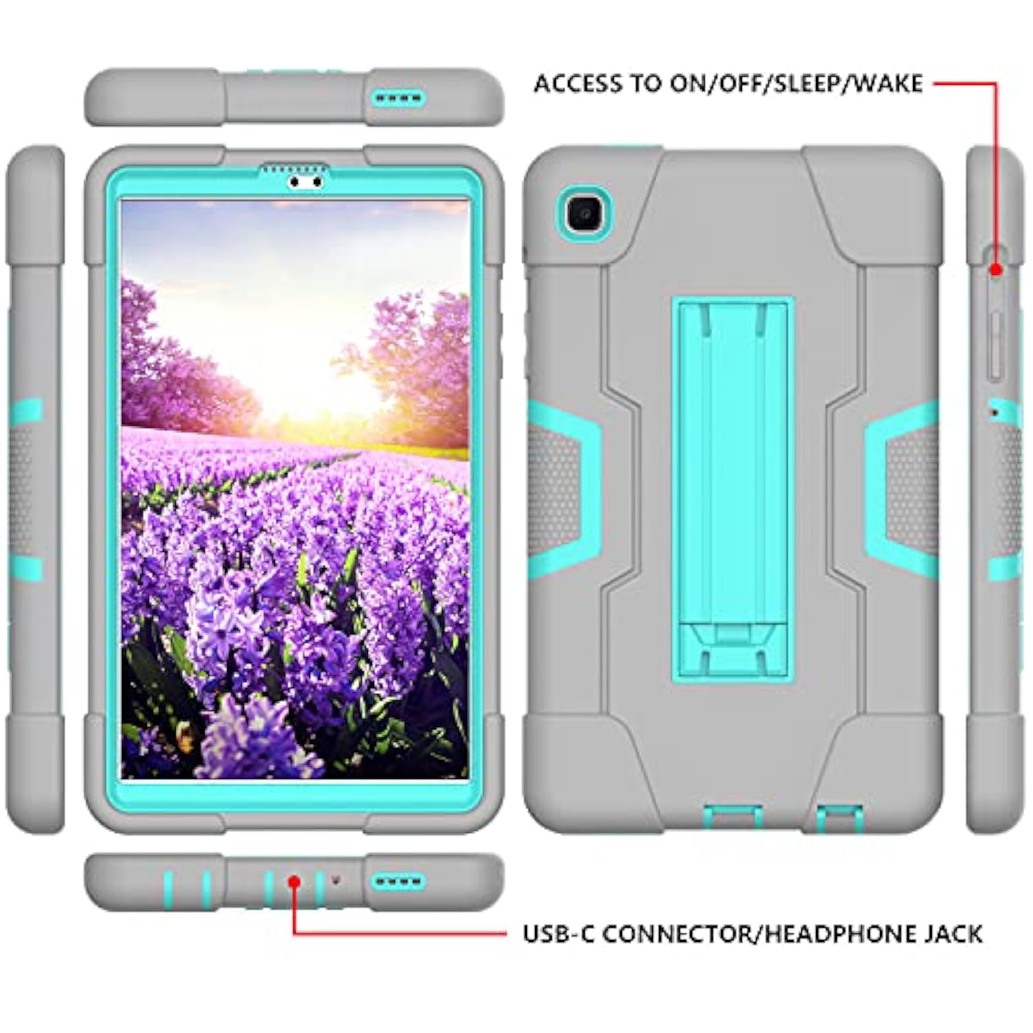 Samsung Galaxy Tab A7 Lite Case 2021, Tab A7 Lite 8.7 Inch Case 3 In 1 Heavy D