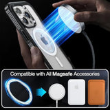 Magnetic Case For Iphone 15 Pro Max With Privacy Screen Protector [Military Grade Protection] [Compatible With Magsafe] Anti Peep Soft Edge Double Sided Tempered Glass Mag-Safe Shockproof Privacy Case