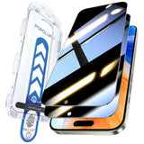 9H+ Military-Grade Tempered Glass For Iphone 17 Pro Max Privacy Screen Protector [25° Anti Spy & Longest Durable ] Shatterproof Hd Clear, Easy Install, Bubble Free, 2 Pack