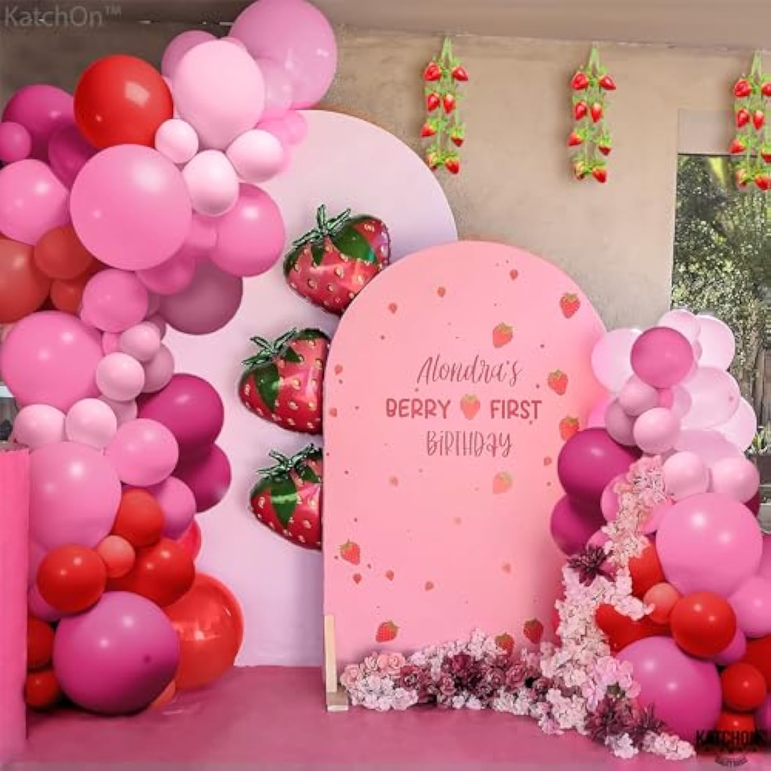 Pink And Red Balloon Arch Kit - Huge 18 Inch, Pack Of 186 | Red And Pink Balloon Arch Kit For Valentines Day, Birthday, Bachelorette, Anniversary Decorations | Valentines Day Decorations