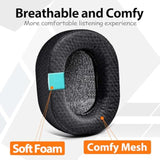 Ath M70X Ear Pads - Replacement Ear Cushion Compatible With Ath-M70X Headphones I Thicker Memory Foam (Breathable Mesh)