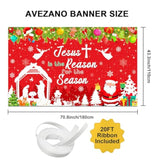 Jesus Is The Reason For The Season Backdrop Jesus Nativity Banner Christmas Birth Church Decorations 6 X 3.6 Ft