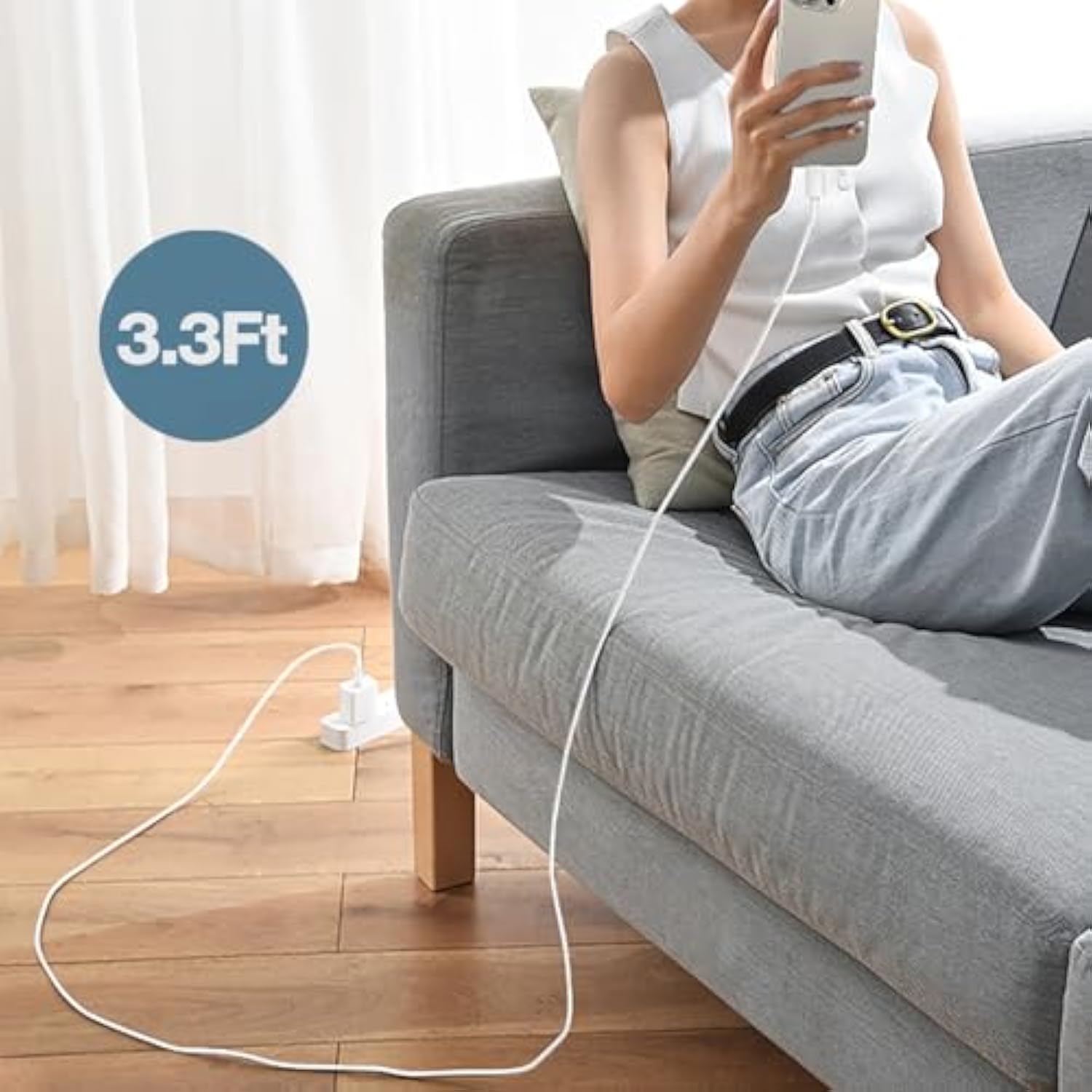 Wall Charger For Apple Tv Remote (3Rd) & Apple Tv 4K Remote (3Rd), 3.3 Ft Usb-A To Usb-C Cable For Apple Tv Siri Remote (3Rd Generation) Charging Cord, Apple Tv 4K Remote (3Rd Gen) Charger (White)