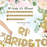 Pre Strung Bride To Be Glitter Banner Bridal Shower Decorations Bride To Be Sign Bachelorette Party Banner Bridal Shower Garland For Engagement Wedding Party Decorations(Champagne Gold)