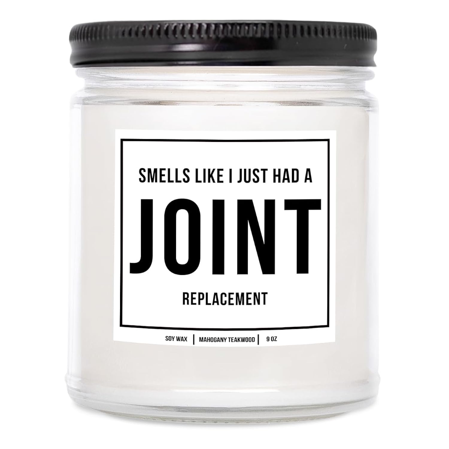 You Nique Designs Joint Replacement Candle - Hip Surgery, After Knee Surgery Gifts For Women, Knee Replacement, Hip Replacement Candles, Knee Surgery Recovery Gifts (Mahogany Teakwood)