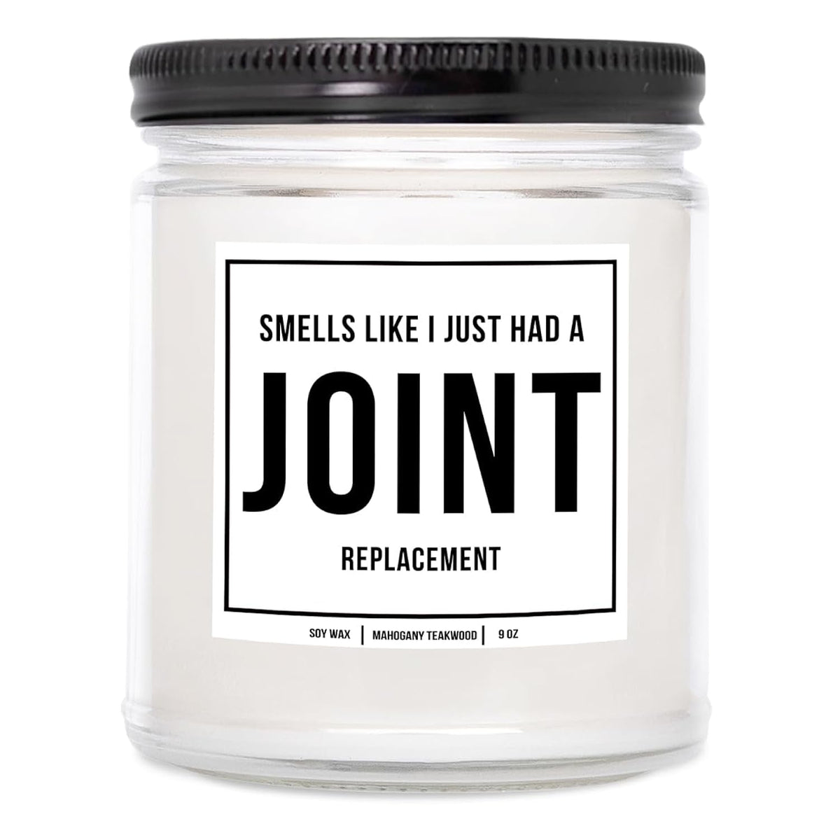 You Nique Designs Joint Replacement Candle - Hip Surgery, After Knee Surgery Gifts For Women, Knee Replacement, Hip Replacement Candles, Knee Surgery Recovery Gifts (Mahogany Teakwood)