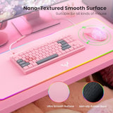 Extra Large Rgb Gaming Mouse Pad-14 Light Modes, Extended Soft Led Mouse Pad, Anti-Slip Rubber Base, Computer Keyboard Mousepad Mat (31.5 X 12 Inch)