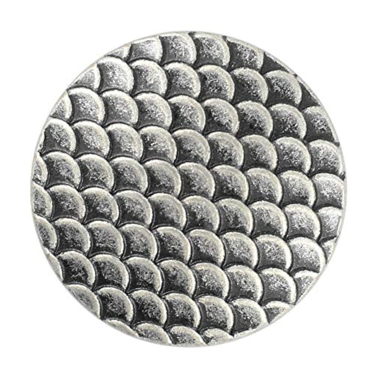 10 Pieces Dragon Scales Metal Shank Buttons. 23Mm (7/8 Inch) (Antique