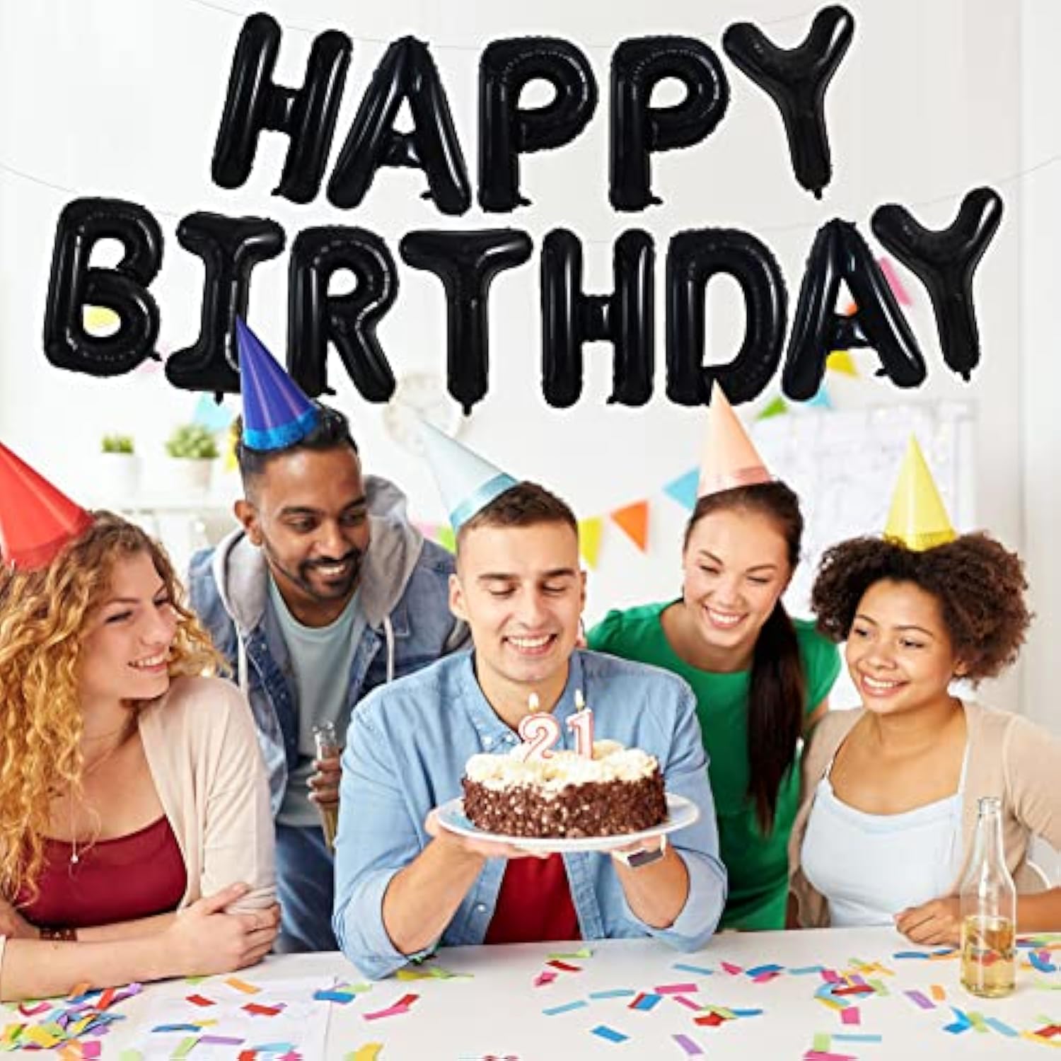 52 Pieces 16 Inch Black Letter A-Z Balloons,Custom Phrase Mylar Foil Alphabet Letter Diy Personalized Phrase Banner For Birthday Anniversary Celebration Graduation Party Supplies Decoration