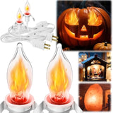 2 Pcs Halloween Accessory Cord With 1 Led Light Bulb 6Ft Cord With On/Off Switch Blow Mold Light For Christmas Village H