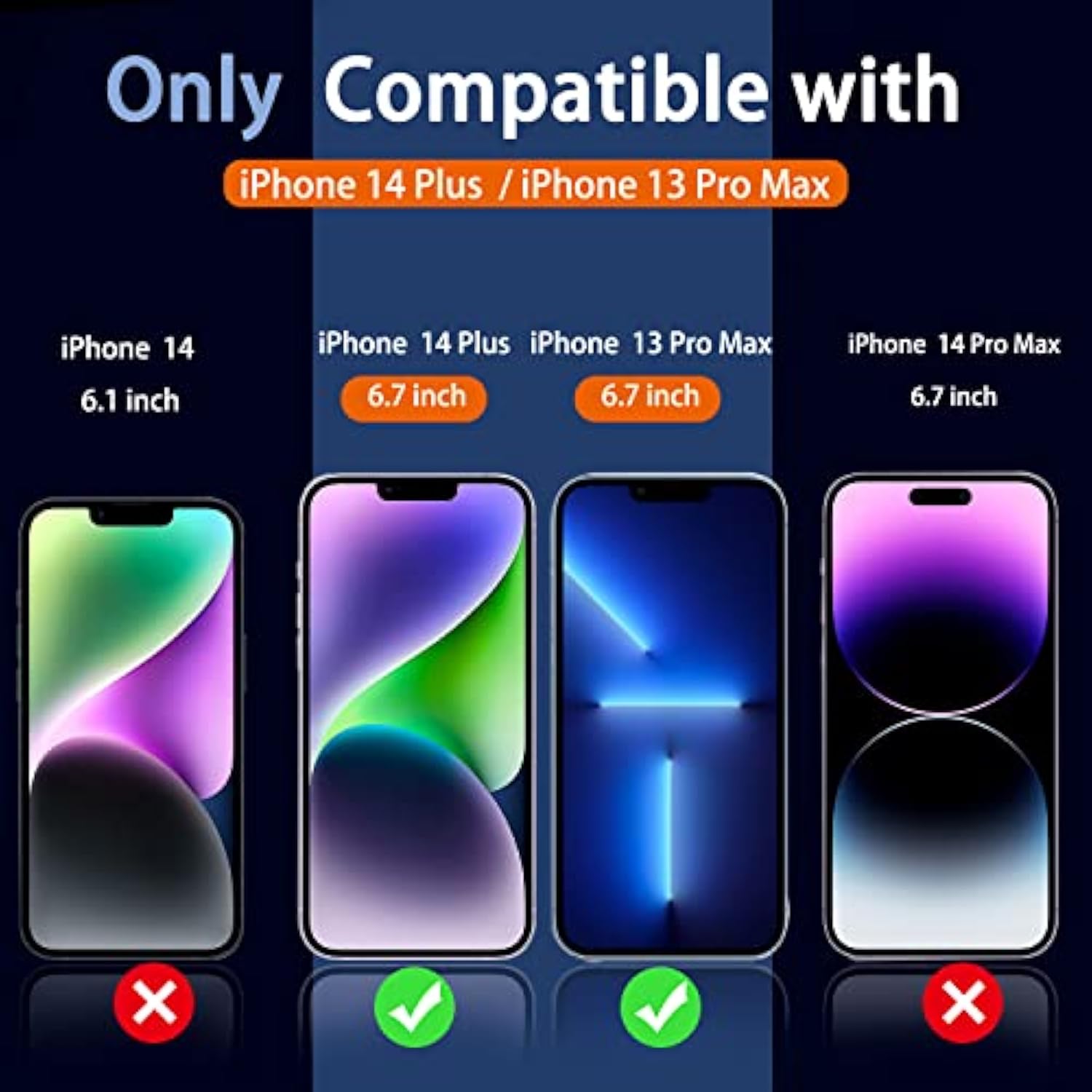 For Iphone 14 Plus Iphone 13 Pro Max Privacy Screen Protector 2 Pack 9H Anti Spy Tempered Glass With 2 Pack Camera Lens Protector Case Friendly Bubble Free Accessories