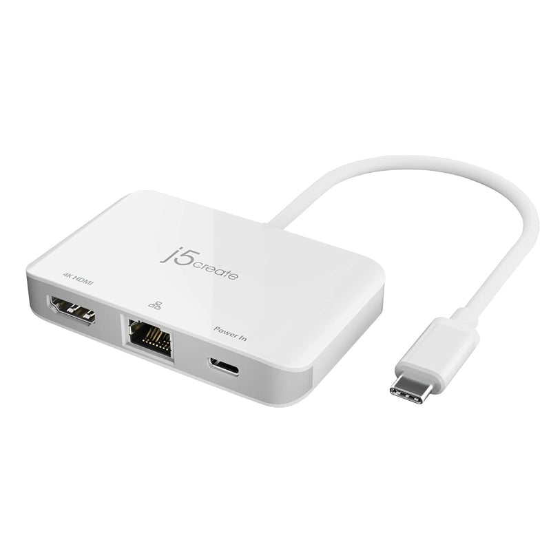 j5create USB Type C to 4K HDMI and Gigabit Ethernet with PD 100W Pass-Through