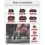 18V Rapid Charger Replacement For Milwaukee M18 Battery Charger Station 2Ports 48-59-1802 48-59-1812 Compatible With M-18 48-11-1850 48-11-1840 48-11-30 48-11-20